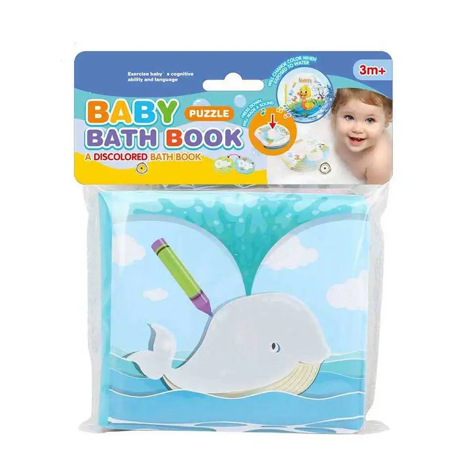 EVA PVC plastic waterproof Cute animal design baby bath book