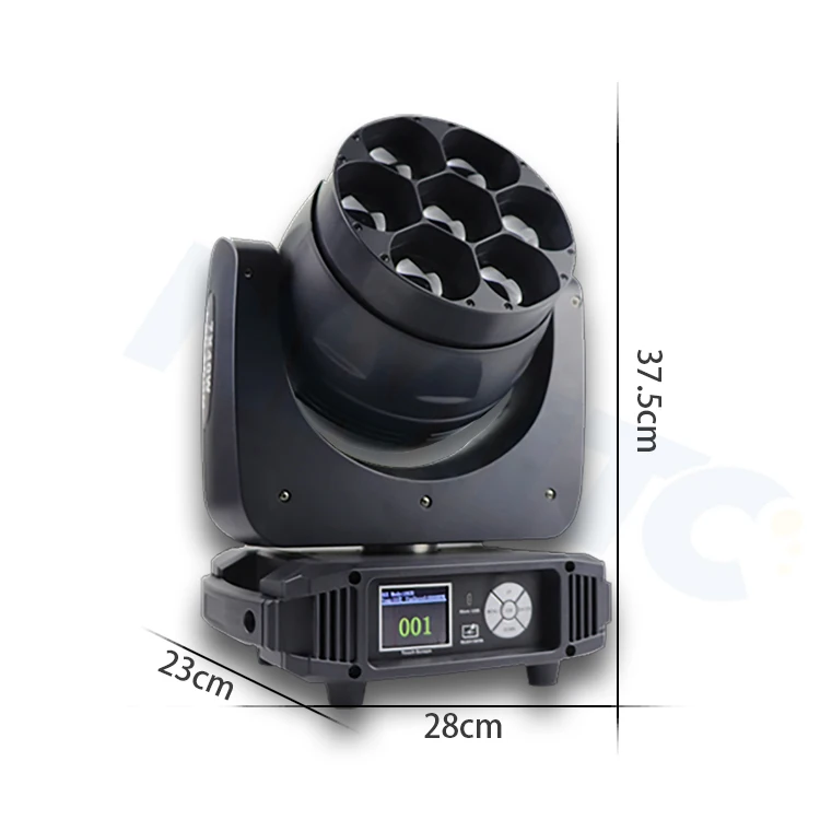 High quality 7x40W rbgw 4in1 led zoom moving head light with pixel control