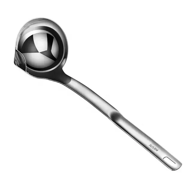 New separating oil soup ladle spoon cooking oil filter spoon stainless steel soup ladle for kitchen