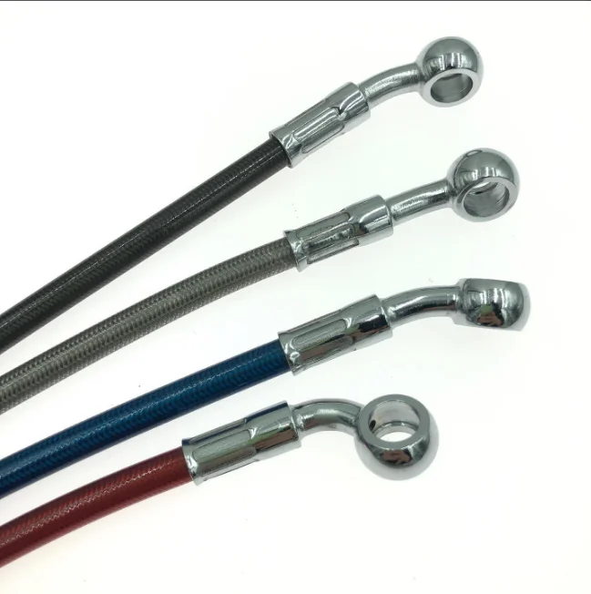 AN3 PTFE brake line hose assemblies with banjo fittings for motorcycle racing modified cars