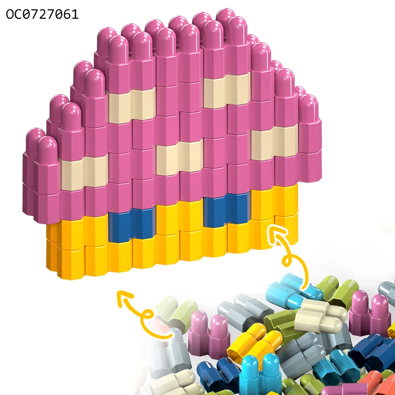 Hot Selling 80PCS Educational Plastic Mini Bricks Building Blocks Toys Kids