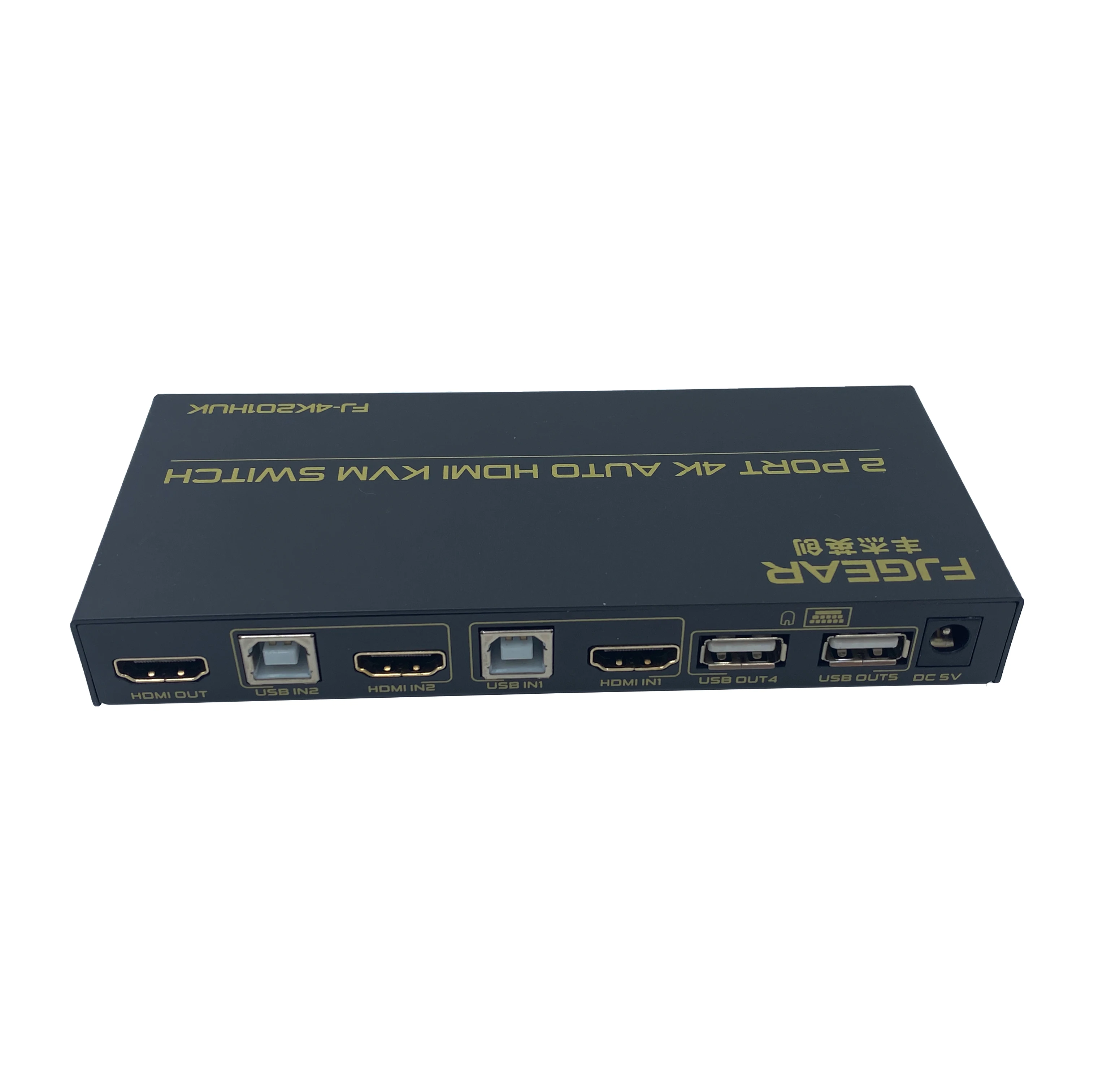 4K201HUK Fjgear High Quality Selector 3840X2160@60Hz Plug-And-Play 2Port Hdmi Kvm Switch 2 Port Hdmi