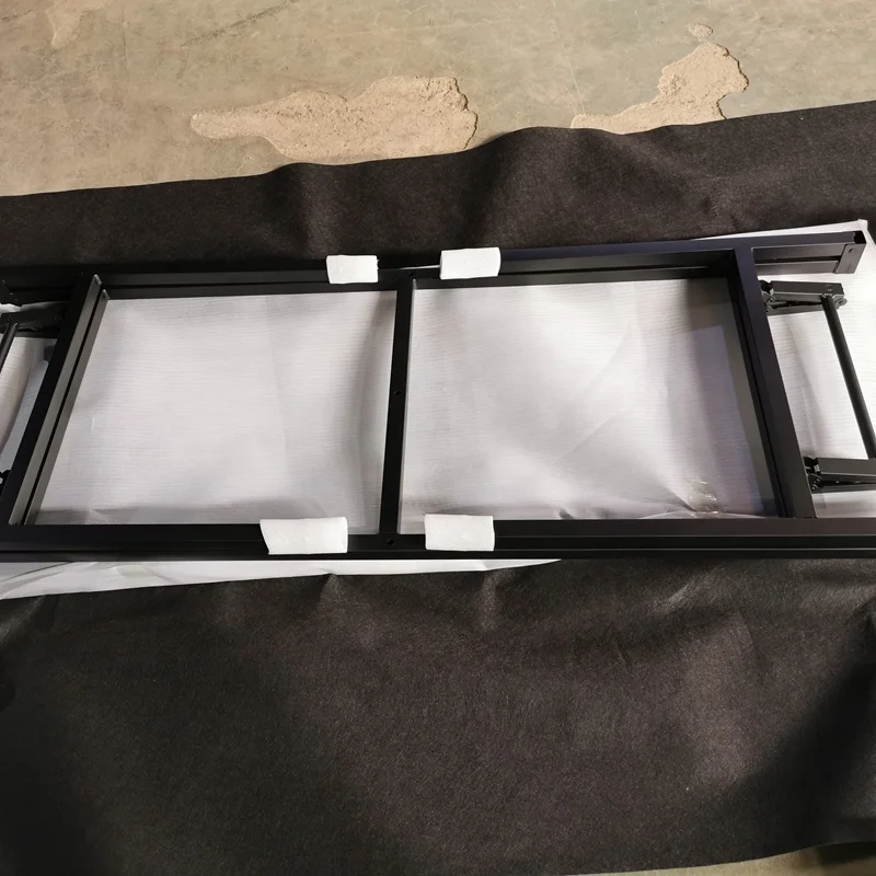 Factory Direct Sale Industrial Style Folding Restaurant Table Frame Steel Metal Foldable Dining Table Frame Legs