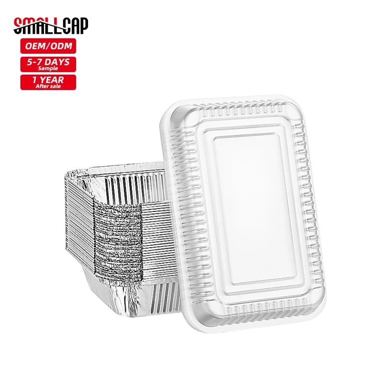 750 ml Disposable Food Container Take Away Service Packing Aluminum Foil Tray Pan with Lid
