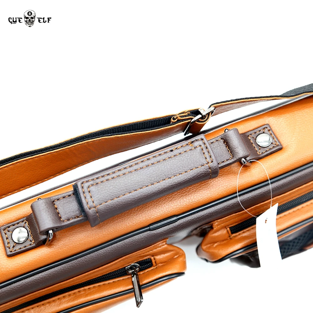 Cueelf  2 Butts*4 Shafts Carom Stick Case / 6 Holes Billiard Case/ Carom Cue Case Carry Case