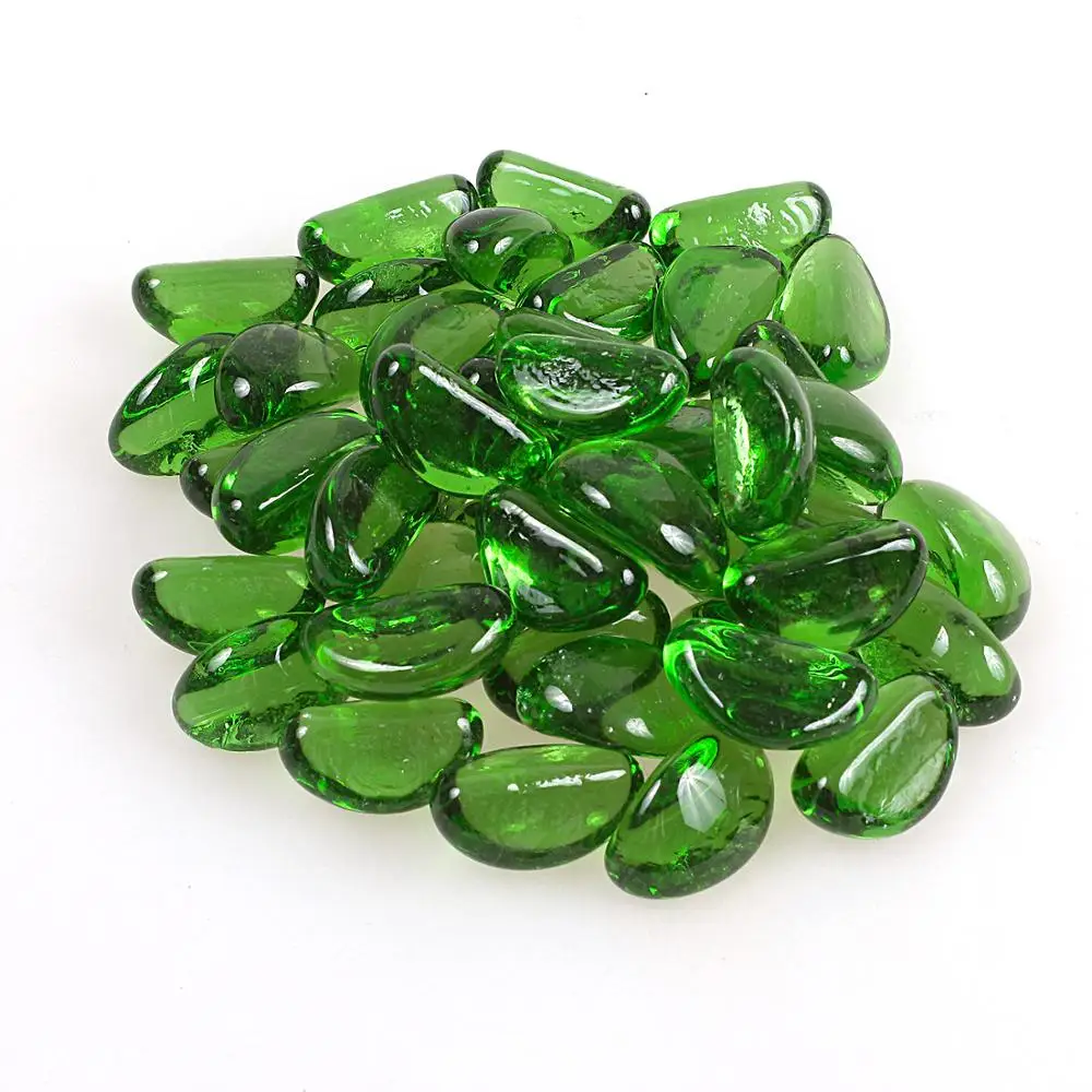 20-25mm Fire Glass Diamond Gems Pebbles Stones for Patio Garden DIY Decoration Candy Shape