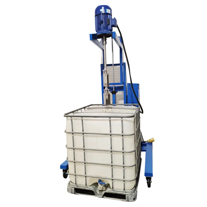 Ibc tank 1000 liters Fruit Juice Detergent Telescoping agitator IBC tank Barrel mixer