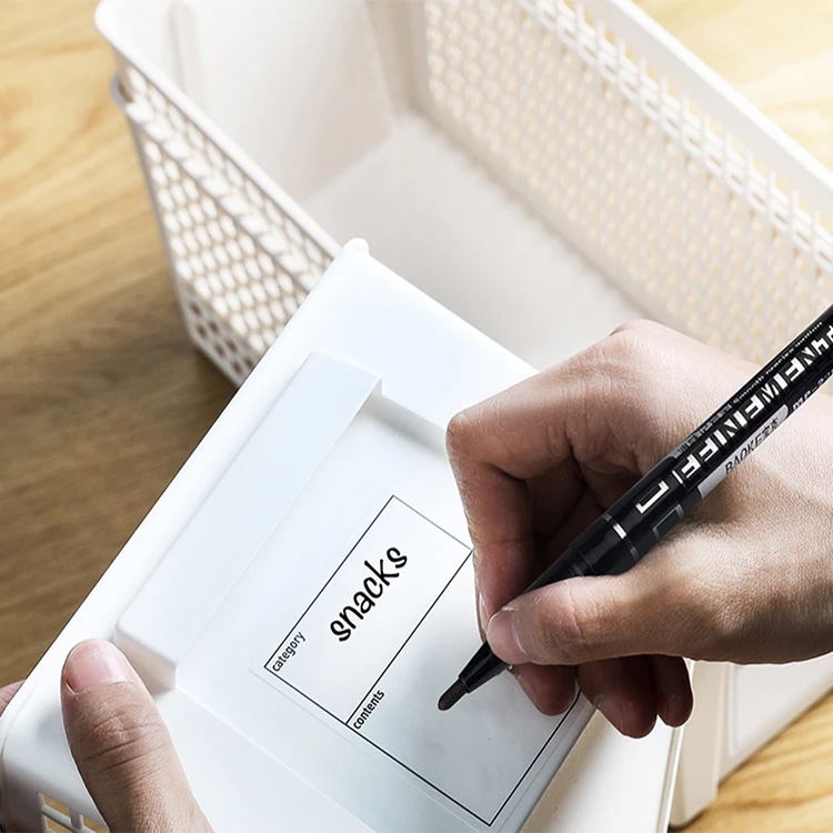 Plastic bin box sundries storage basket useful storage bin with label