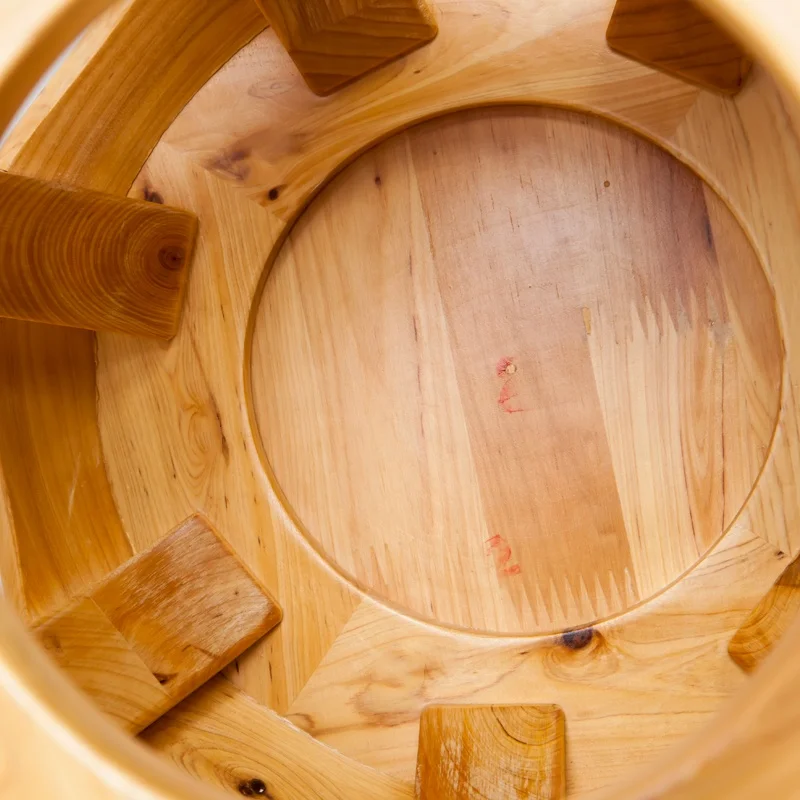 Household item retro decoration chair wooden round tea stool for plants