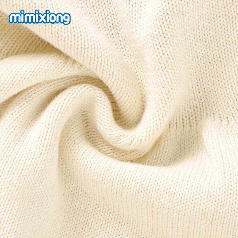 Платье для маленьких девочек Mimixiong из 100% хлопка вязаное платье с длинным рукавом цветочным рисунком животных и оленей