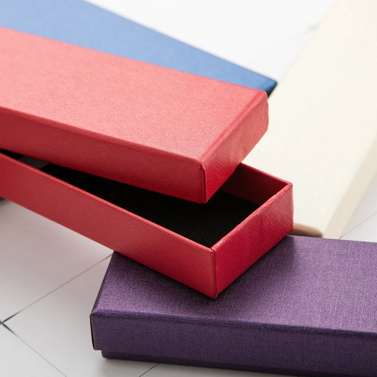 Promotional colored cheap craft paper luxury pen gift packaging display box with customized logo