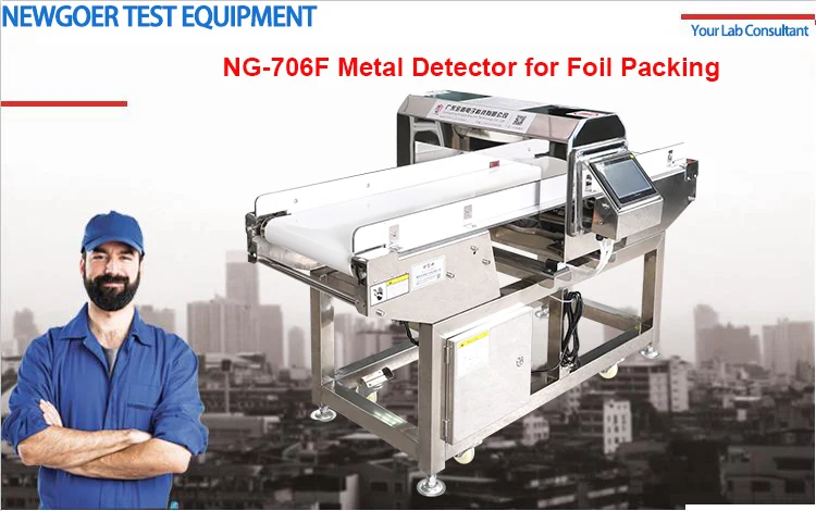 Food Production Line Aluminum Foil  Metal Detector For Food Industry