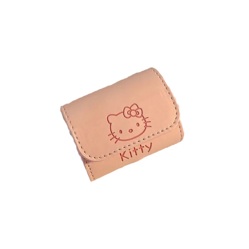 Cute Cartoon Sanrioed Kt Leather Bluetooth Headphone Case 2/ 3 Generation Headphone Case Pink Girls Airpods Case