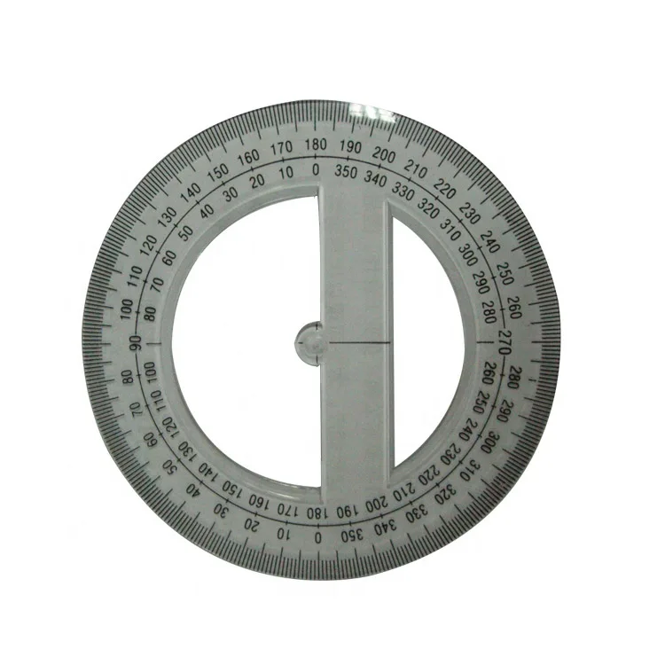 
Transparent Ruler 360 degree plastic military protractor 