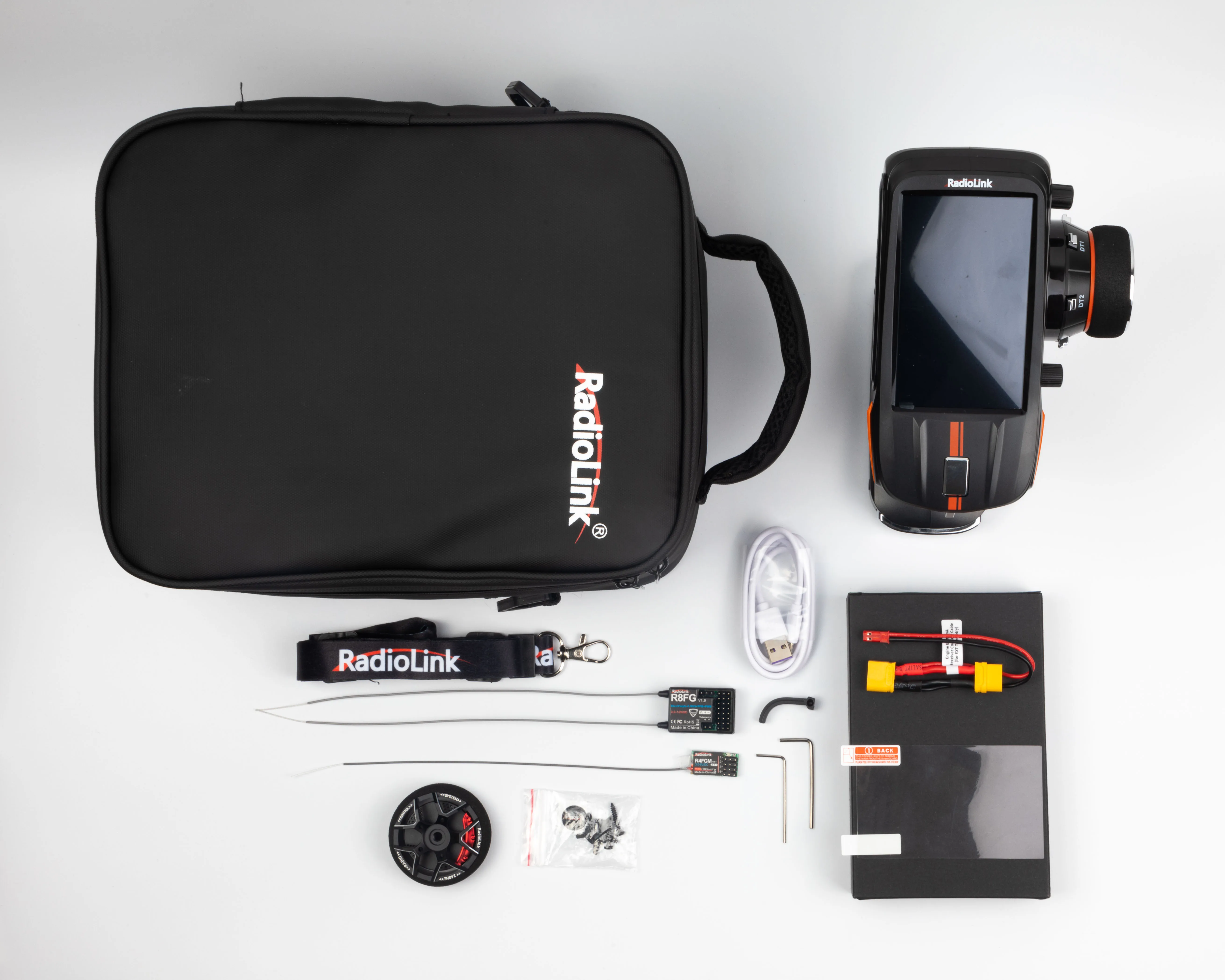 Radiolink RC8X 8CH 2.4G RC8X Transmitter Backlit IPS Touch Screen RC Remote Controller with 8 Channels 16 Models FPV Head Track