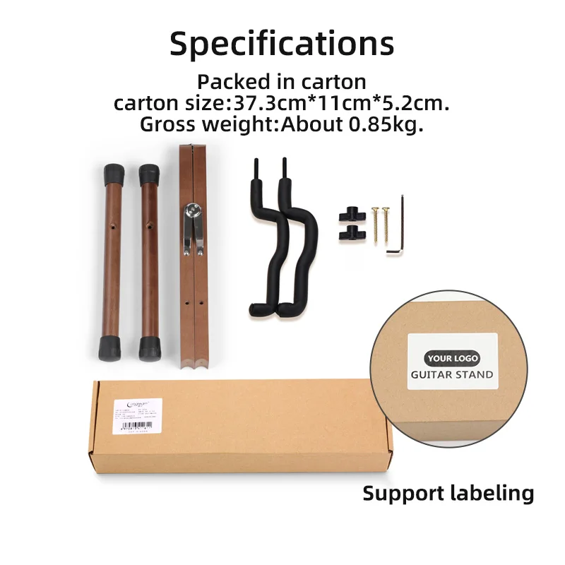 Solid Wood Guitar Stand For Electric and Acoustic Guitar Classical Guitar Stand Longteam GST-06