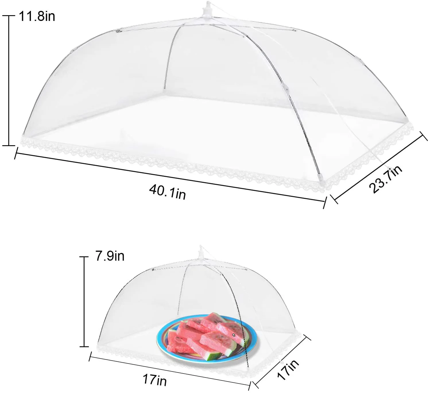 Reusable Collapsible foldable tent umbrella outdoor food net pop up mesh food covers