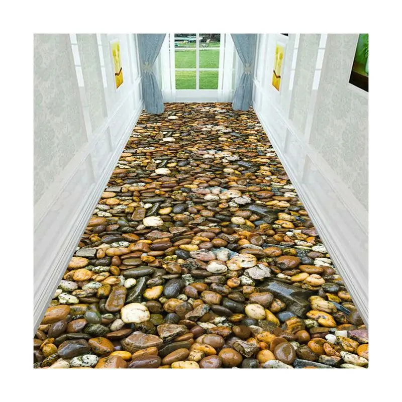 3D Carpets Stone Path Home Decor Living Room Area Rug Bedroom Long Corridor Hallway Rug Entrance Doormat Anti-slip Kitchen Mat