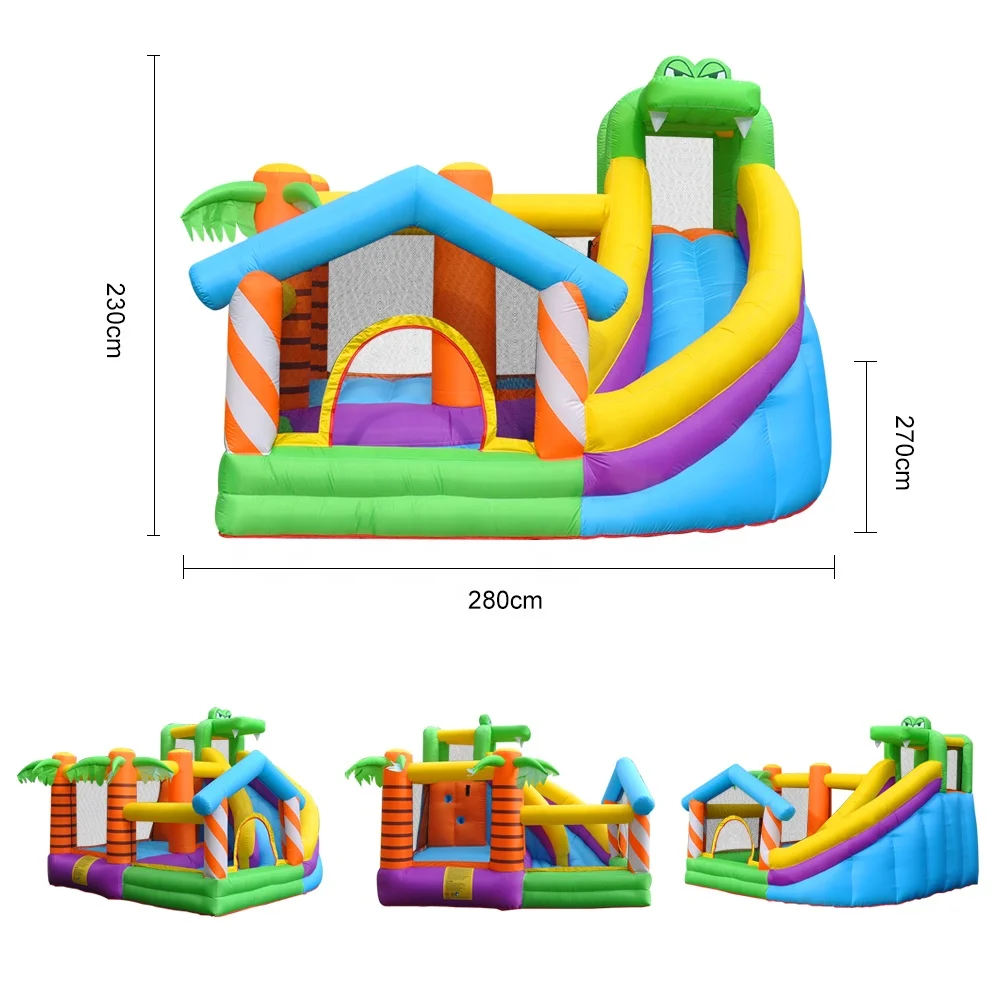 Factory hot sale double layer inflatable bottom climbing slide bouncy house bouncy castle bouncy trampoline