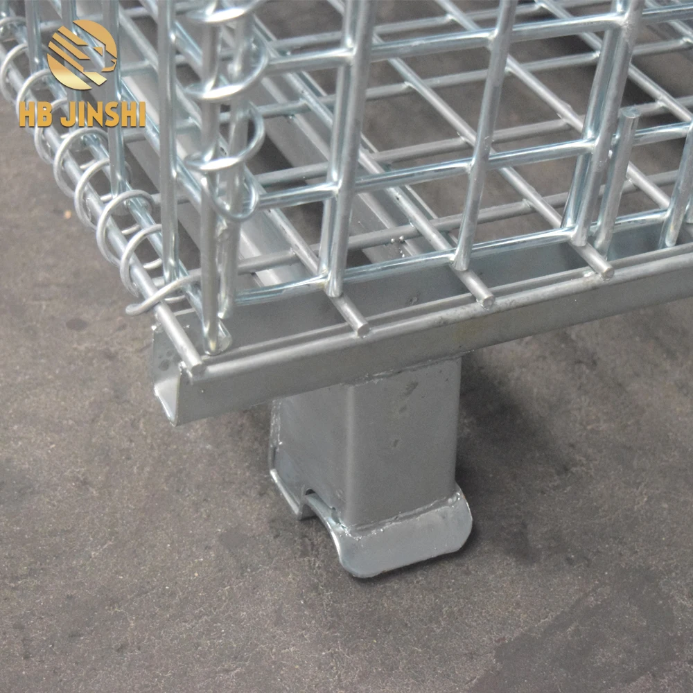 1200x1000x890mm Steel Pallet Box Metal Mesh Container Lockable Storage Roll Wire Mesh Cage