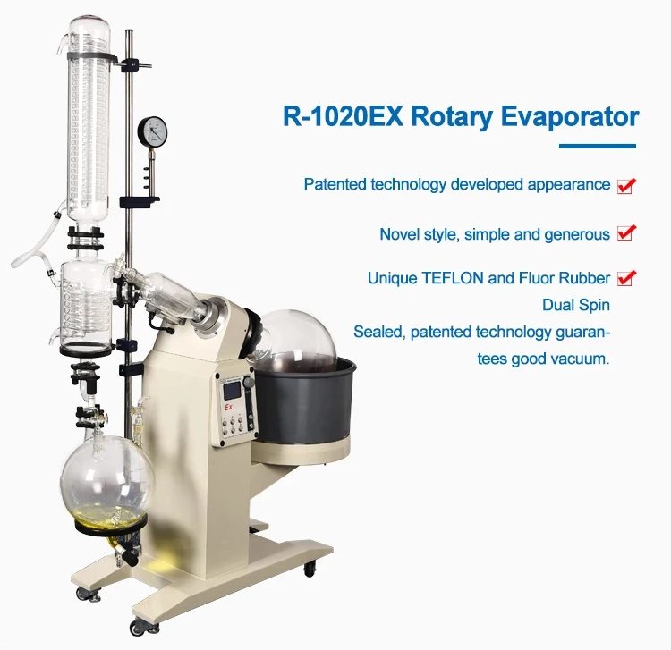 Woming New Type R-1020 Distillation Apparatus Explosion-proof Easy to Operate Rotary Evaporator