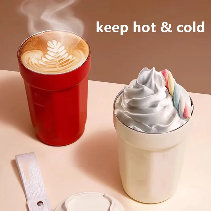 15 =oz Stainless Steel Vacuum Insulated Tumbler Spill Proof Coffee Travel Mug  with Lid Thermos Cup