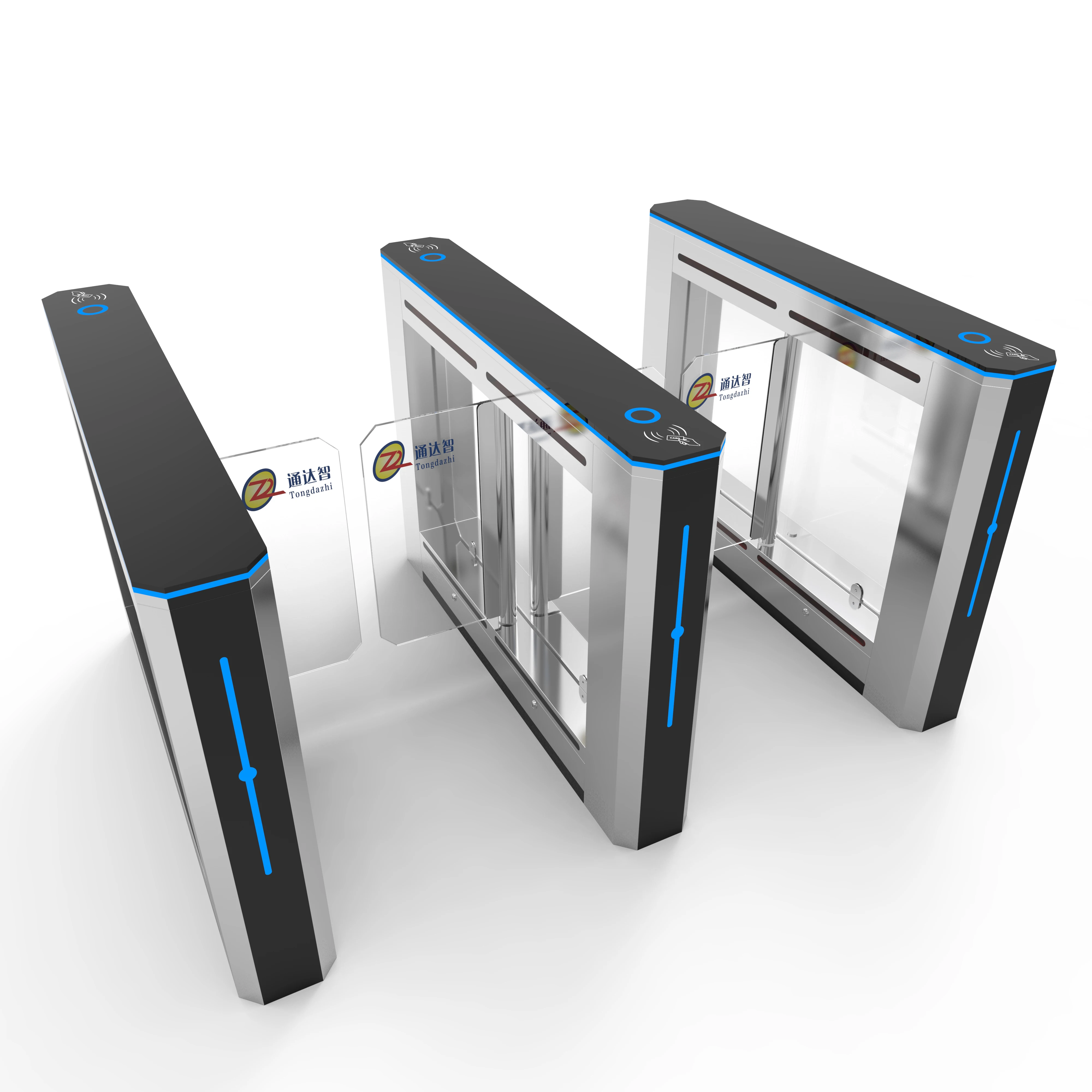 Facial Recognition Swing Barrier RFID Access Control Swing Gate System Gym Swing Turnstile Gate
