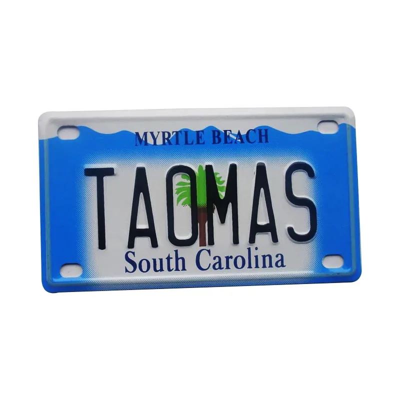 Custom Logo Mini Bike Bicycle License Plate USA Canada Gift Motorcycle License Plate Bike Number Plate Wholesale