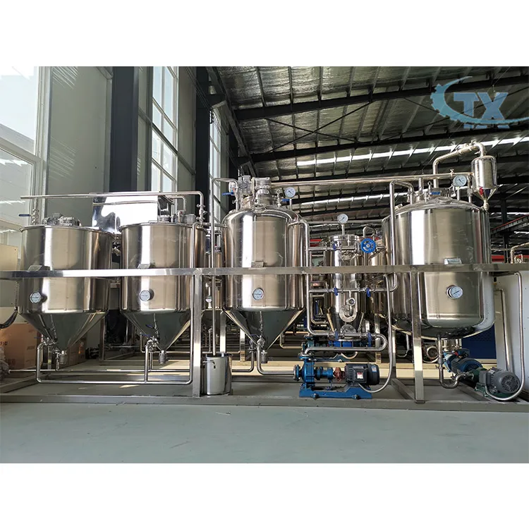 Cottonseed curde oil refining furnace machine pilot plant oil refining plant