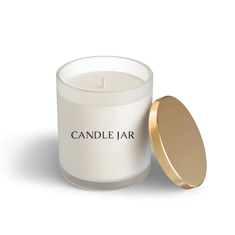 Luxury Amber Frosted Matte Black Glass Candle Jars Container With Metal Gold Silver Lid Bamboo Wood Cork Lid 7oz 8oz 10oz 16oz