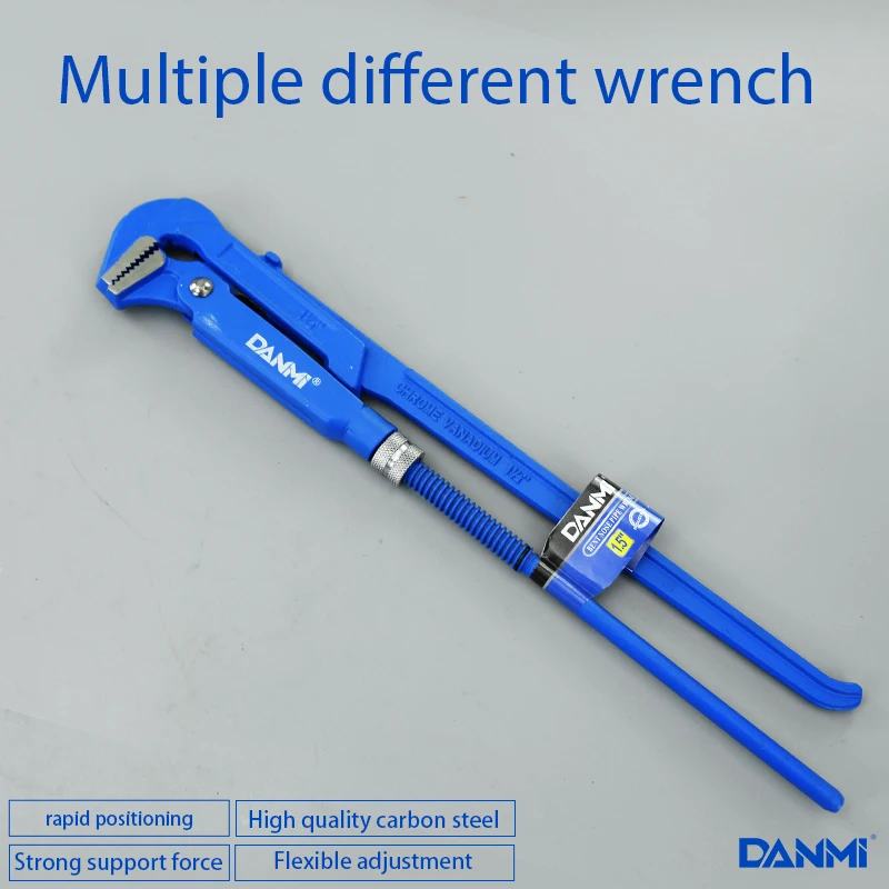 DANMI Pipe Wrench Quick Pipe Wrench Water Pipe Clamping Pliers Throat Pliers Industrial Grade Heavy Duty Universal Tools