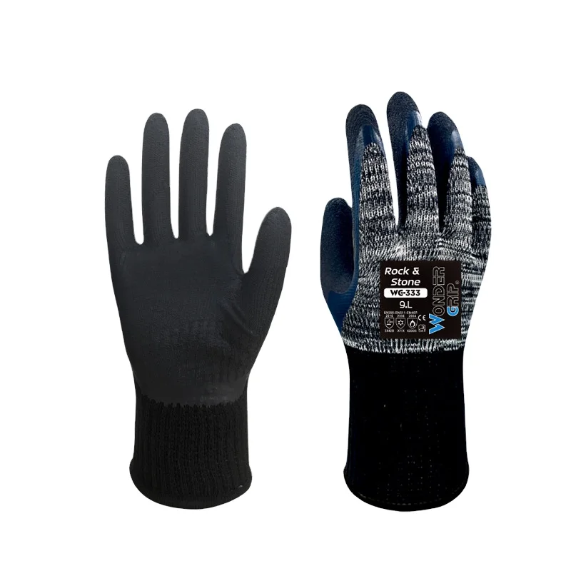 3X42B Coated 10-gauge Logistics Transportation Construction Site Gloves Natural Latex Polyester Forest Labor Protection