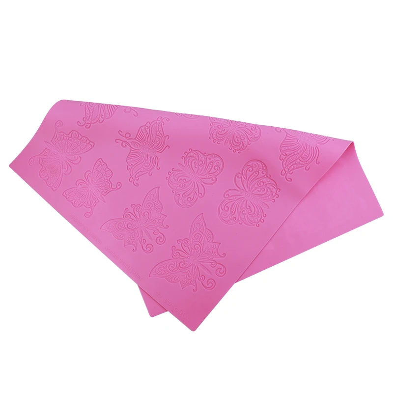 3D butterfly decorator embossing Cake Decoration cake border silicone mold fondant tools cake border lace mat