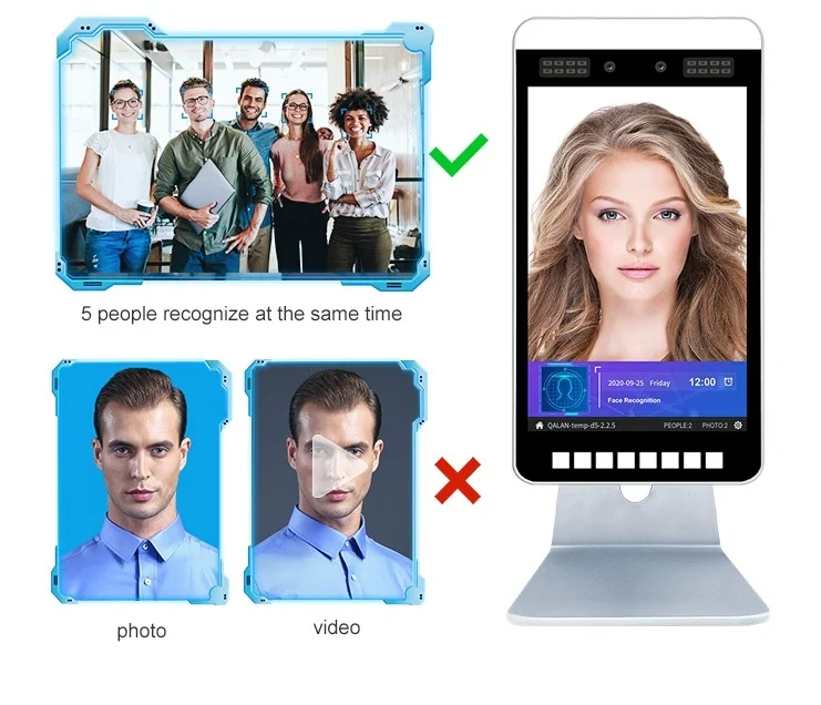 Best Quality Thermometer Face Recognition Time Attendance System Machine of Bottom Price