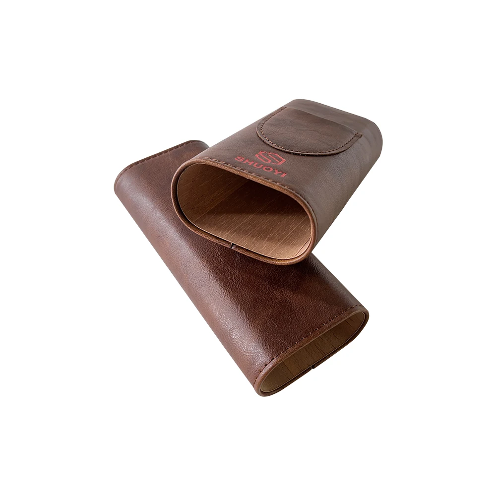 Factory Custom Pu Leather Cigar Humidor High Quality Custom Logo Cigar Humidor Bag