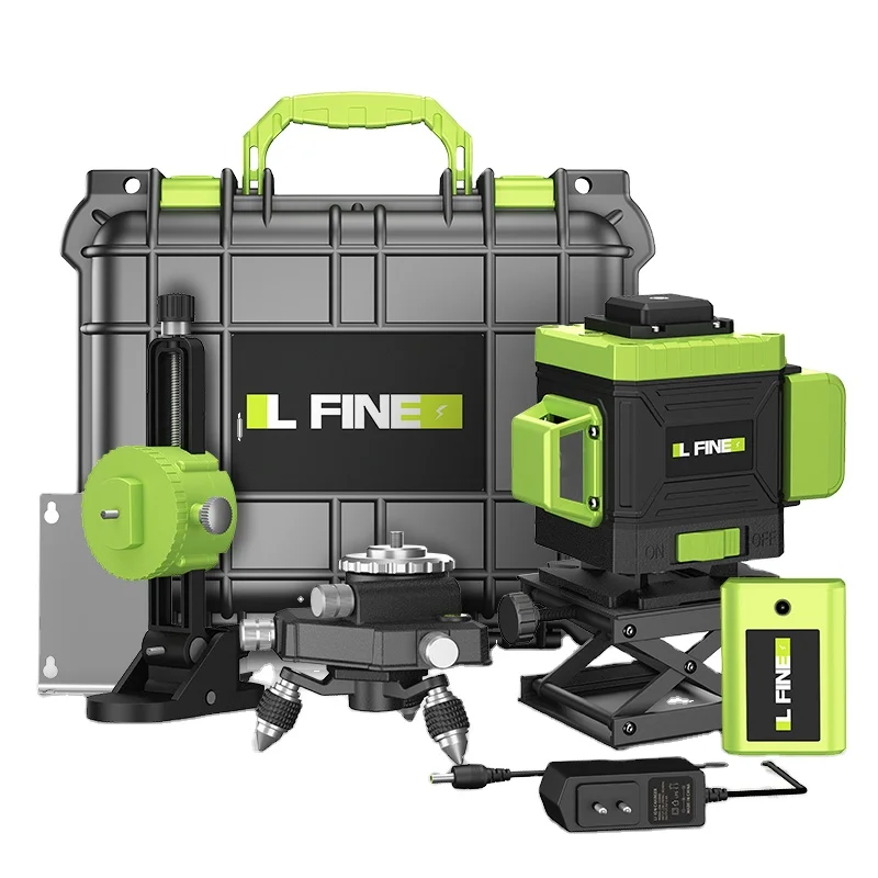 
 LLX серии 360 градусов перекрестный лазерный уровень 3D стены прилипания инструмент 12 линий зеленый лазерный луч  