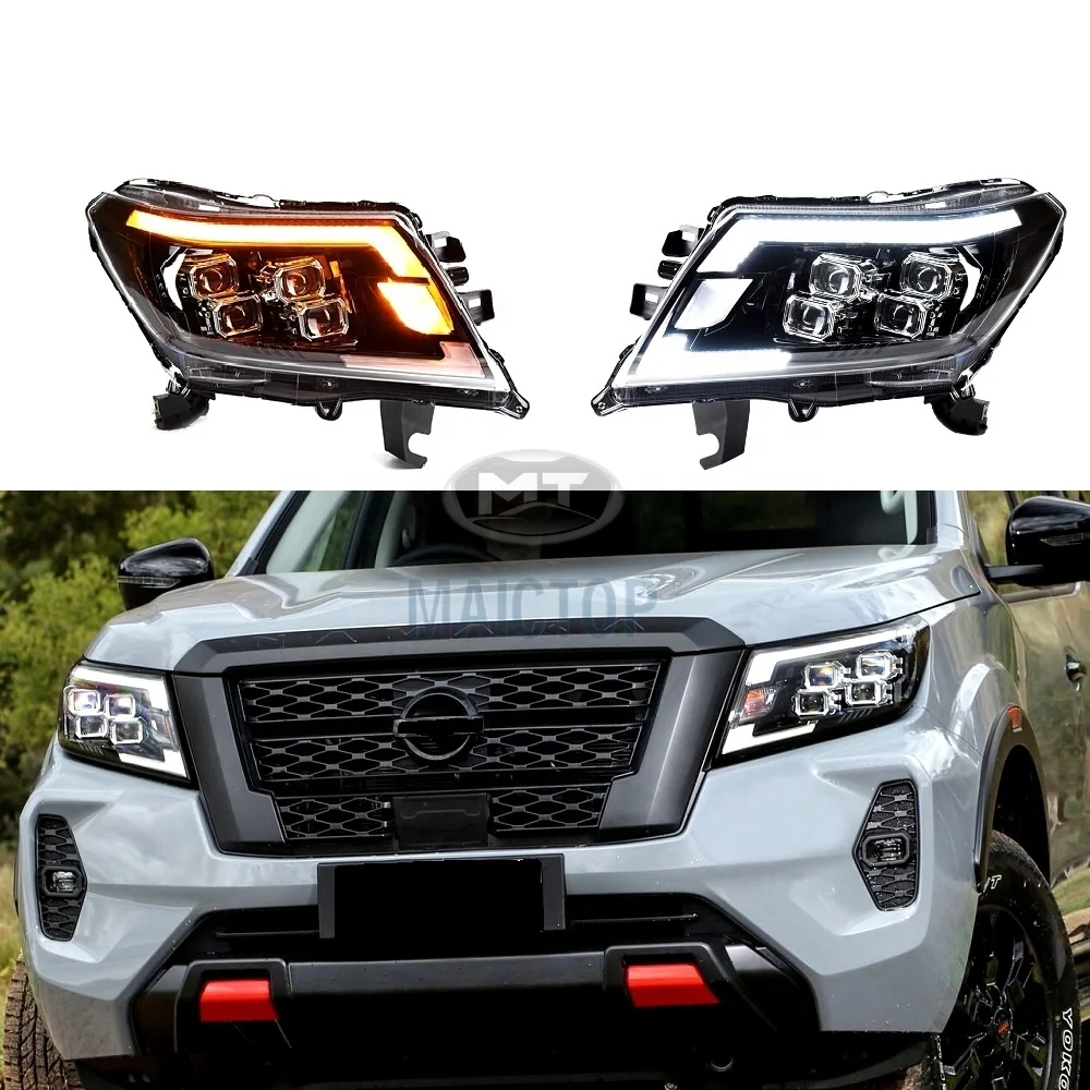 MAICTOP 2021 Car Modified Front Head Light Led Headlight for NAVARA NP300 2016-2019 New Type 4 Lens Headlamp