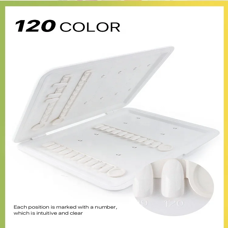 2024 New Design 120 Colors Nail Acrylic Color Book Box