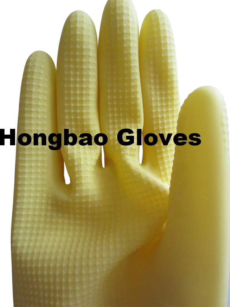 70g cream landry rubber latex gloves HIGH QUALITY heavy duty  kitchen cleaning hand latex household gloves