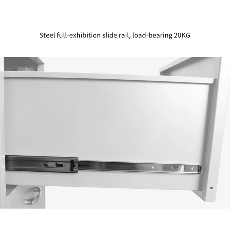 New Luxury Cosmetic Metal 3 Drawers Storage Chest Bedside Home Furniture Steel Cabinet with Drawers for Bedroom