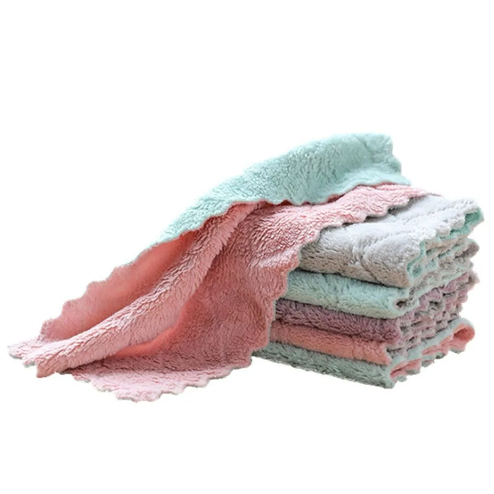 
Microfiber Absorbent Kitchen Dish Cloth Towel Non-stick Oil Washing Cloth Rag Household Tableware Cleaning Wiping Tools 