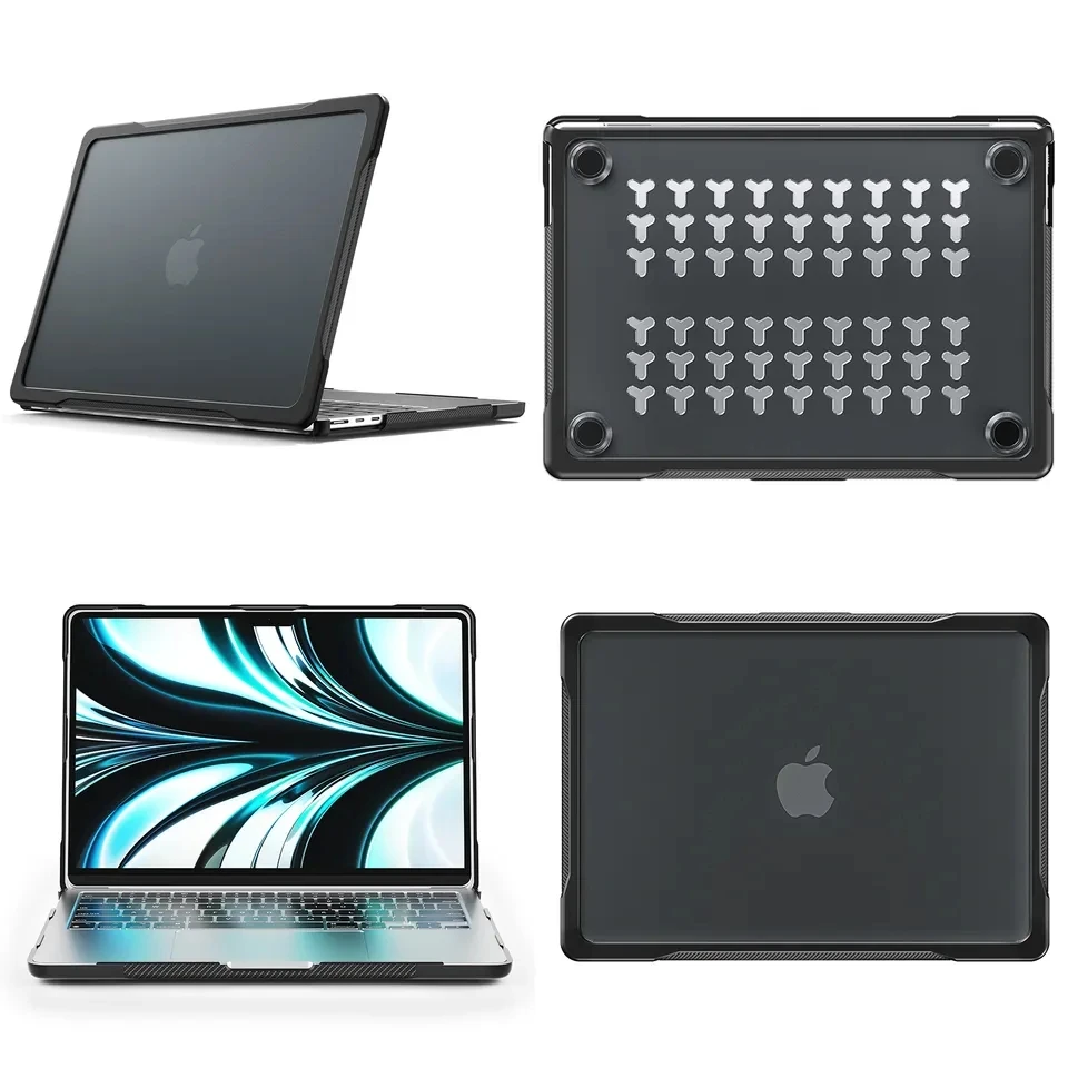 TPU+PC Shockproof Carbon Fiber Case For Hard Shell For Macbook Air13.6 2022 M2 A2681