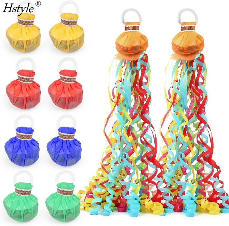 DJTSN 30 Ribbons Party Streamers Poppers for Birthday Colorful Festival Celebration Favors Baby Shower Wedding Graduation
