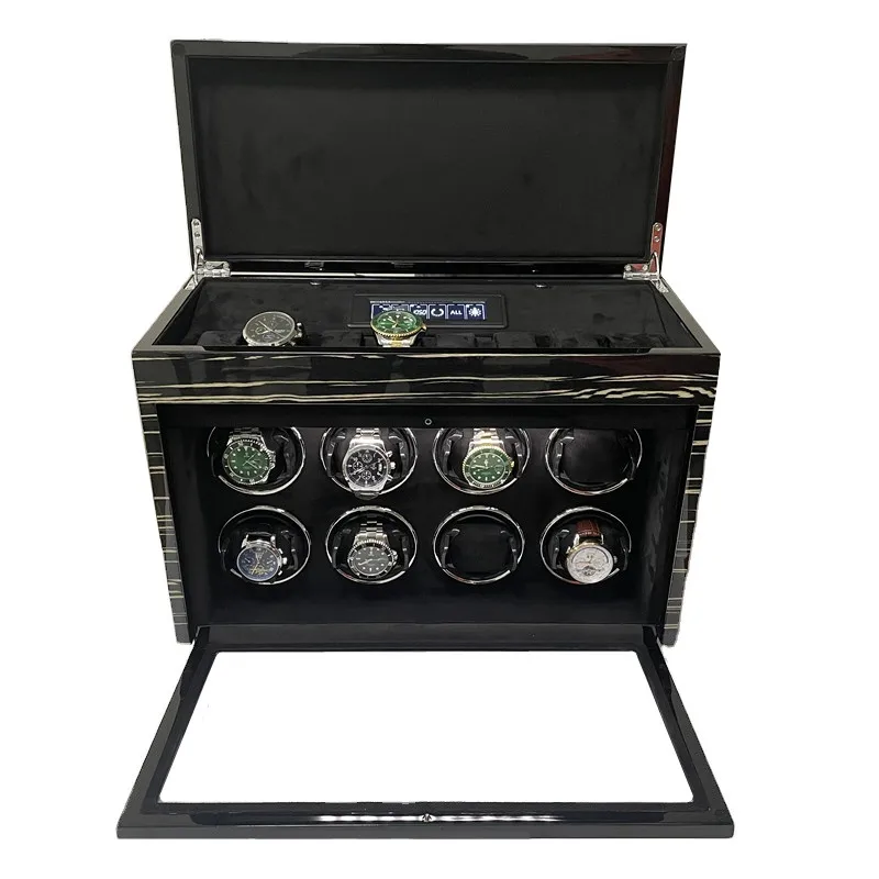 Embers Automatic Watch Winder 2 3 Slots Wooden Storage Box 4 6 8 Watches LCD Touch Mechanical Watches Screen Shaker