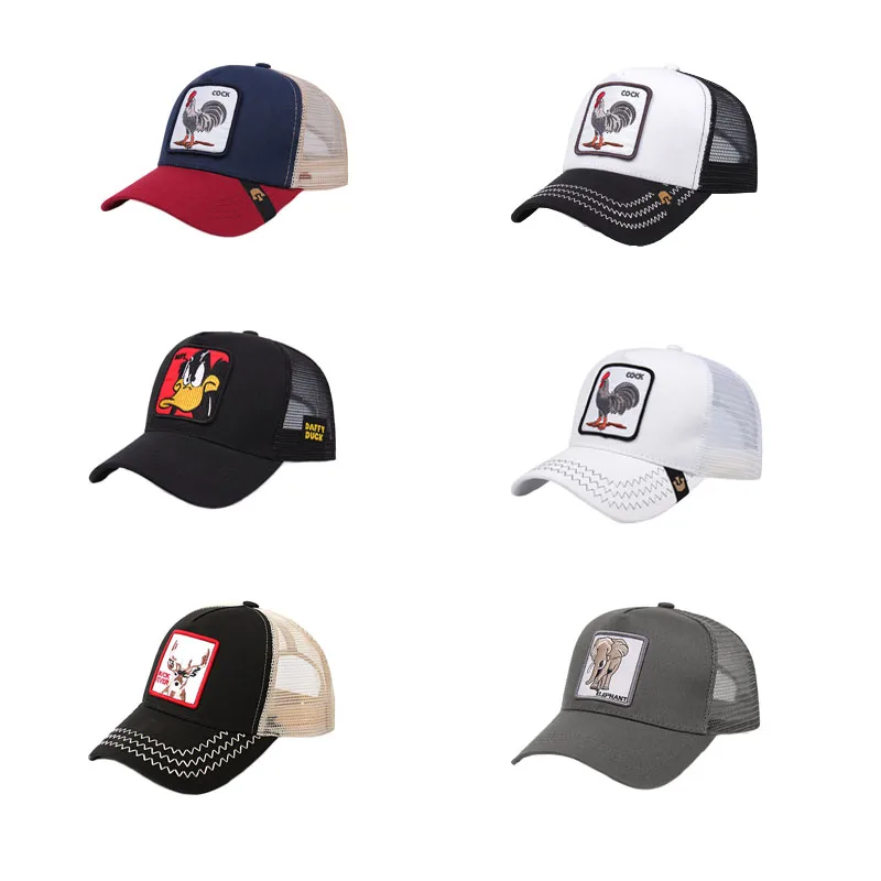 Оптовая продажа спортивные бейсболки на заказ бейсболка с 3D вышивкой в виде животного сетчатая