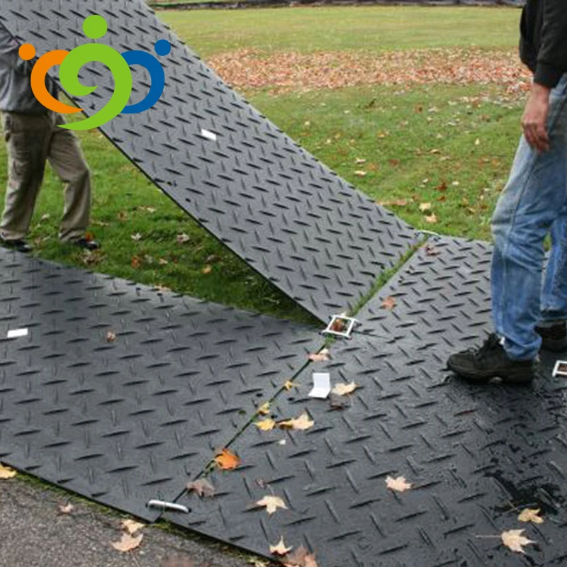 hdpe plastic 4x8 ft ground protection mats and heavy duty equipments mat