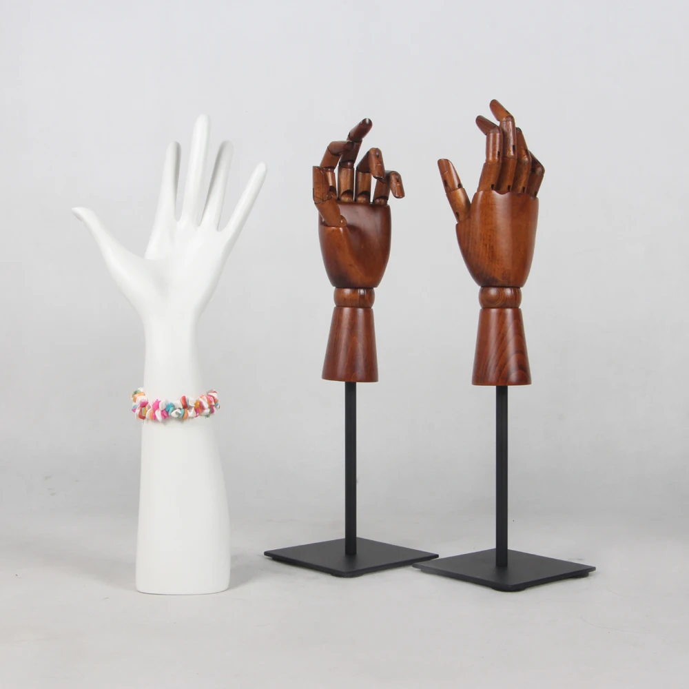 Fashion Gloss White Jewelry glass display female Fiberglass Mannequin Hands for glove