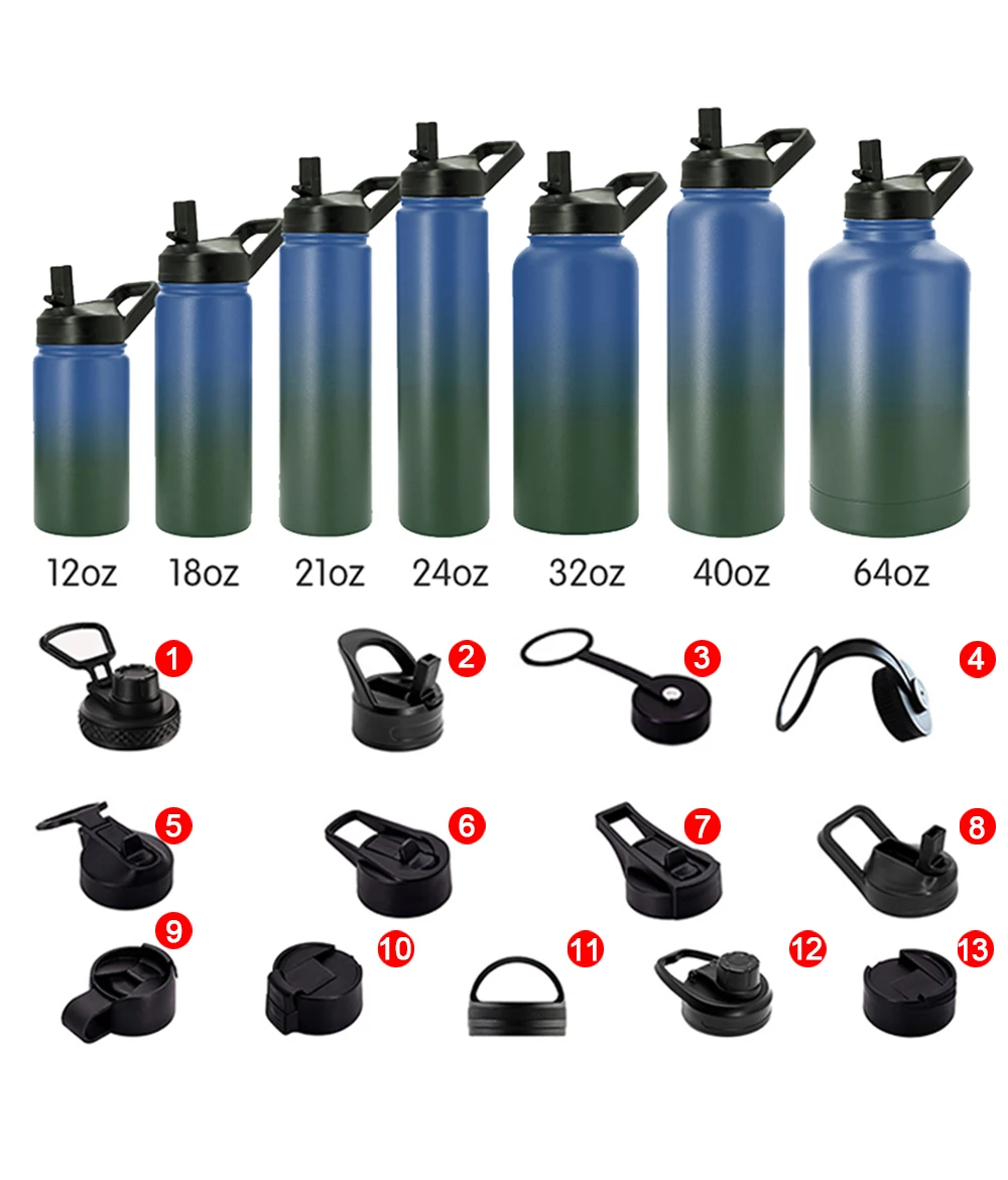 2023 Insulated Vacuum Water Bottle With Spout Lid & Screw On Top Stainless Steel Flask For Kids Leak Proof Lightweight 24oz/40oz