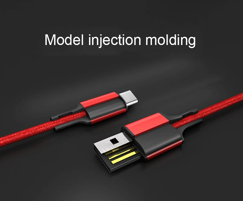 Fast Charging Type C Cable Nylon USB Phone Cable for Samsung / Huawei / One plus