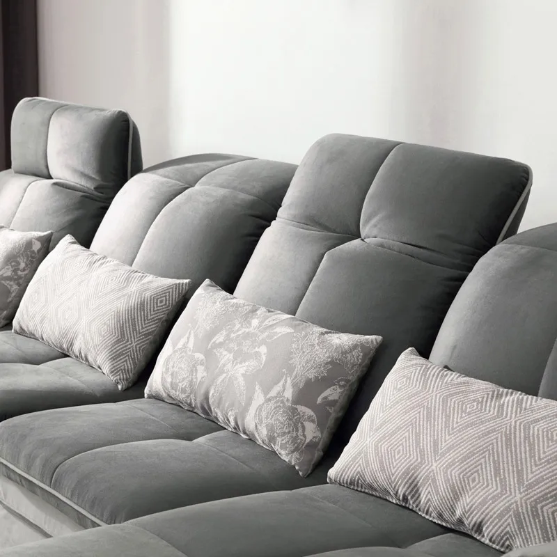 L Shape Sofa Set Price Modular Modern Deep Seat Adjustable Headrest Sofa Sofa